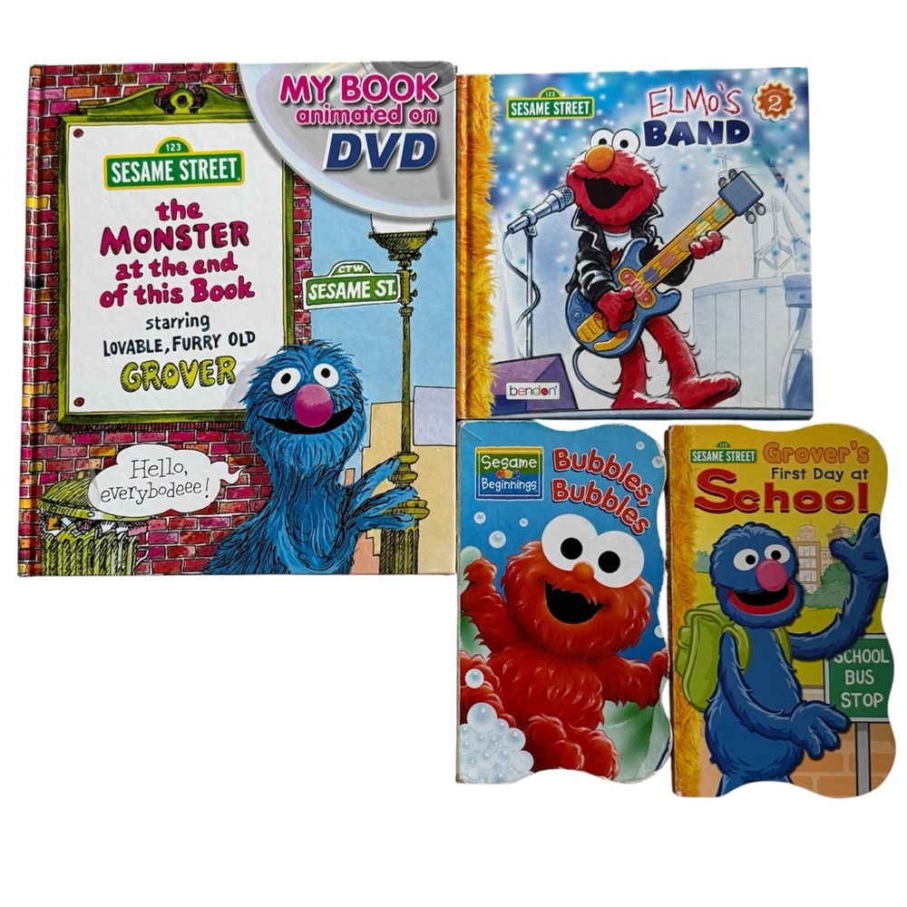 Sesame Street Board Books, set of 4 (G80)